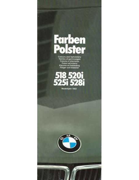 Brochure Teinte et Garnissage BMW 518 / 520i / 525i / 528i (1982) | BMW 110 - Ref: 211 05 03 99 1/82 VM |