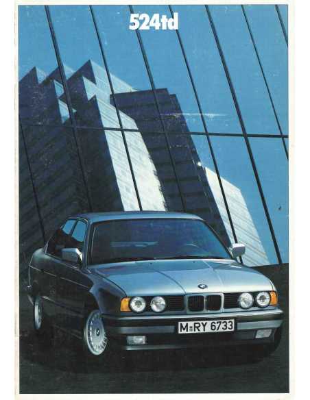Brochure BMW 524td 115ch (02/1990) Français | BMW 98 - Ref: 0 11 05 13 30 2/90 VM |