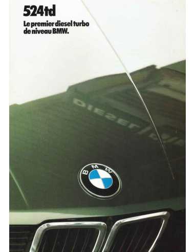 Brochure BMW 524td 115ch (1984) Français | BMW 100 - Ref: 411 05 11 30 2/84 VM |