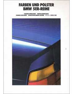 Brochure Teintes et Garnissages BMW Série 5 (520 / 525 / 535) 1991 | BMW 118 -Ref: 1 11 05 14 99 2/91 VM |