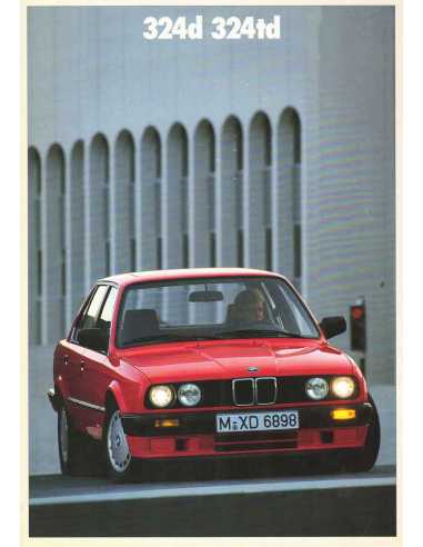 Brochure BMW 324D et 324TD (1989) Français | BMW 127 - Ref: 9 11 03 13 30 2/89 VM |