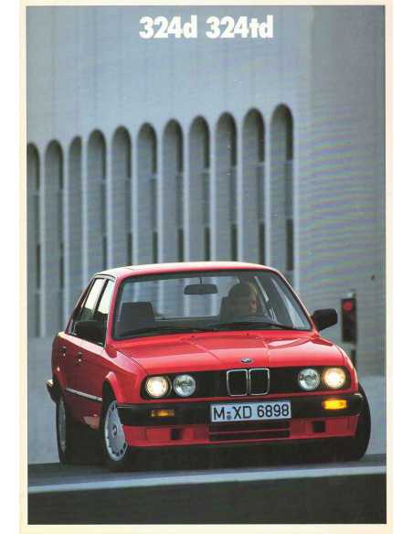 Brochure BMW 324D et 324TD (1989) Français | BMW 127 - Ref: 9 11 03 13 30 2/89 VM |