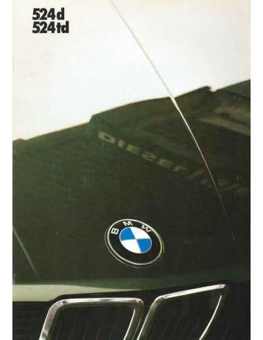 Brochure BMW 524 D et 524 TD (1986) Français | BMW 125 - Ref: 9 11 05 10 30 2/86 VM |