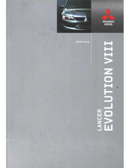 Brochure MITSUBISHI Lancer Evolution 8 (2004) Anglais | MITSU01 - Ref: EVO85004 07/04 |