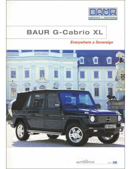 Dépliant Mercedes BAUR G-Cabrio XL (G400 CDI & G500) 2002 GB/D | MER72 - BAUR G |
