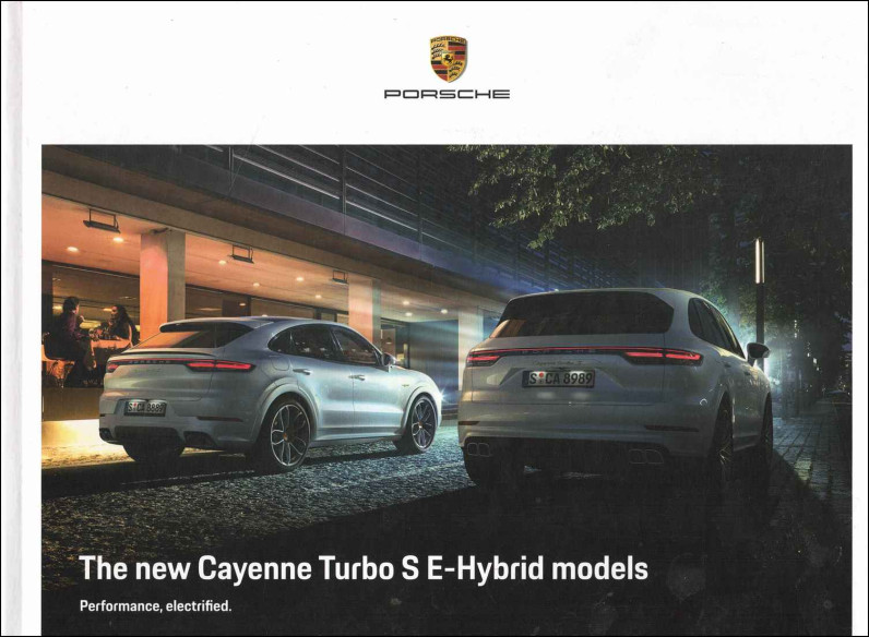 Catalogue PORSCHE Cayenne Turbo S E-Hybrid (2019) Anglais | PORS53 - Ref: WSLE 2001000120 EN/WW |