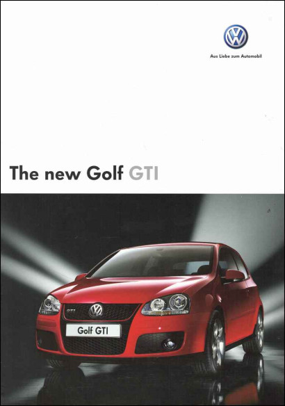 Catalogue VOLKSWAGEN Golf 5 GTI (2004) Anglais | VW46 - Ref: PVW182GTI |