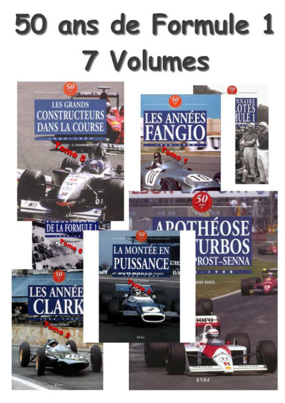 Encyclopédie de 7 volumes - 50 ans de Formule 1 Edition ETAI | 50 ans de Formule 1 |