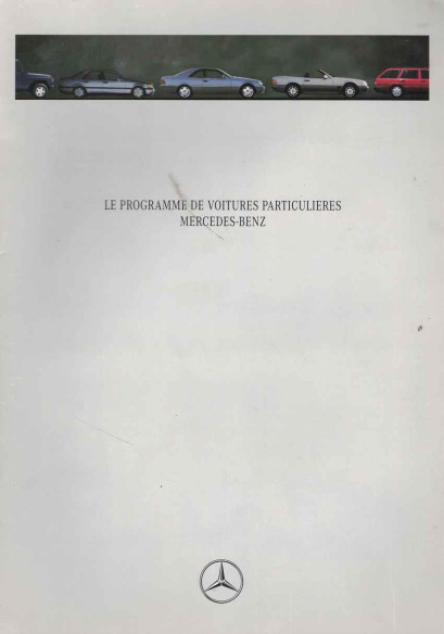 Brochure MERCEDES Voitures particulières (Français) 1994 | MER206 - Ref: VP/MKW 6701.1101.03-09/0894 |