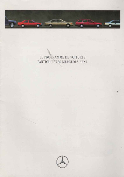Brochure MERCEDES Voitures particulières (Français) 1991 | MER205 - Ref: VP/KW 6701.1101.03-05/1291 |