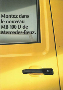 Brochure MERCEDES MB 100 D (Français) 1987 | MER211 - Ref: MK 6702.5128.73-00/1087 |