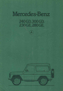 Brochure MERCEDES 240GD, 300GD, 230GE et 280GE (Français) 1983 | MER214 - Ref: WAM 6701.03-05/1183 |