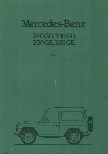 Brochure MERCEDES 240GD, 300GD, 230GE et 280GE (Français) 1983 | MER214 - Ref: WAM 6701.03-05/1183 |