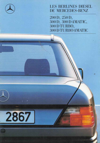 Brochure Mercedes W124 200D/250D/300D (Français) 1988 | MER219 - Ref: MKP 6701.0102.03-10/0188 |