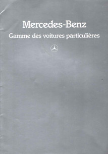 Brochure MERCEDES Voitures particulières (Français) 1983 | MER221 - Ref: WAM 6701.1000.03-01/0283 |