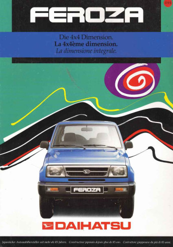 Brochure DAIHATSU FEROZA 1.6i (Multilingue) | DAI16 - Ref: 4x4ème Dimension |