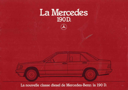 Brochure MERCEDES 190D W201 (Français) 1983 | MER201 - Ref: WAM 6701.0001.03-00/0883 |