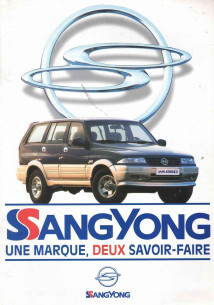 Brochure SsangYong MUSSO 2.9l (1995) Français | Ssang02 - Ref: MUSSO-04/1995 |