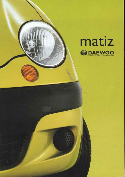 Brochure DAEWOO MATIZ SE et SE Super (2001) Français | DAE08 - Ref: AM2001-201011-FR |