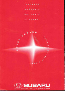 Brochure SUBARU Gamme 1994 spécificités (Français) 1994 | SUB06 -  Ref: 01/10/94 |