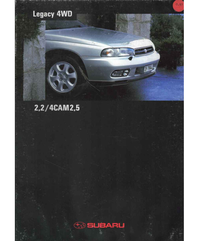 Brochure SUBARU Legacy 4WD (Allemand) 1997 | SUB08 - Ref: D/F/I 2/97/15000 |