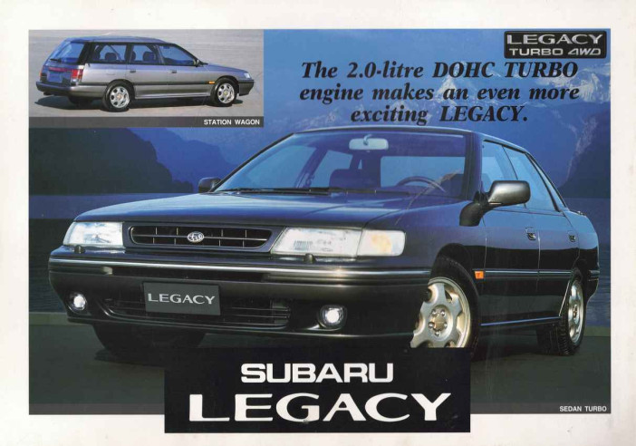 Plaquette SUBARU Legacy Turbo 4WD (Anglais) 1991 | SUB11 - Ref: 96LF 90T 1991.10 |