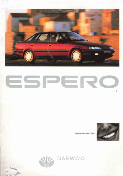 Brochure DAEWOO ESPERO (1990) Français | DAE11 - Ref: 951190FR |