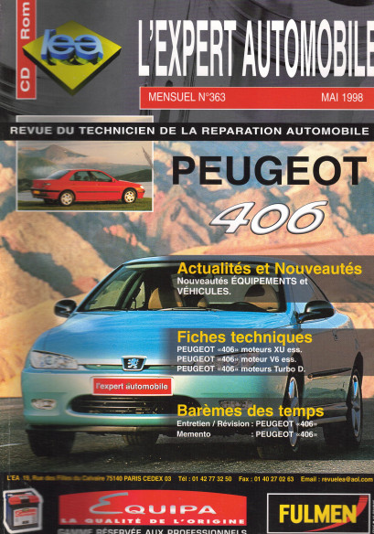 Revue de réparation PEUGEOT 406 XU et V6, et Turbo Diesel | LEA363 |