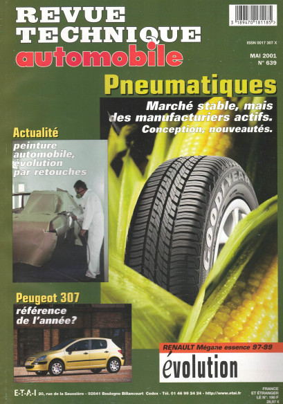 Revue technique Automobile Dossier: Pneumatique (Marché, conception) | RTA639 |