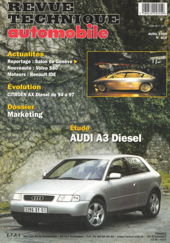 Revue technique Automobile AUDI A3 Diesel 90 et 110ch | RTA616 |
