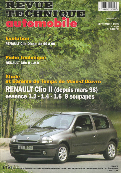Revue technique Automobile RENAULT Clio 2 Essence | RTA616 |