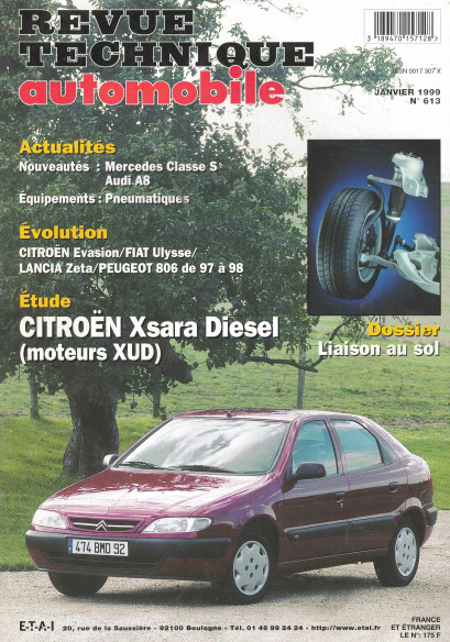 Revue technique Automobile CITROEN Xsara Diesel XUD 68 et 90ch | RTA613 |