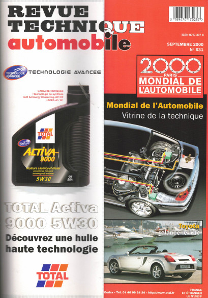 Revue technique Automobile Dossier: Mondiale de l'automobile 2000 | RTA631 |