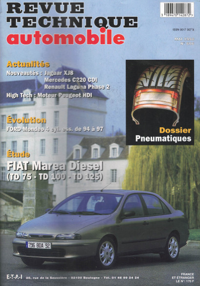 Revue technique Automobile Fiat Marea Diesel | RTA606 |