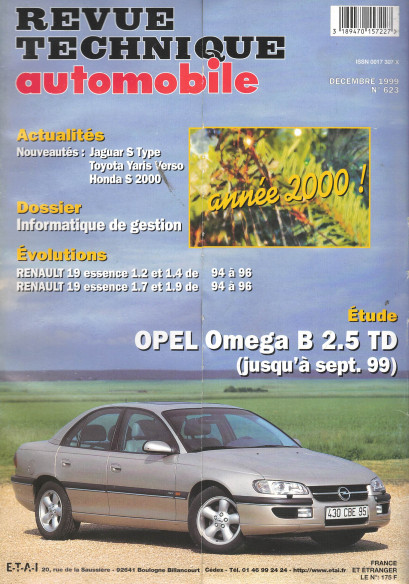 Revue technique Automobile OPEL Omega B Diesel 2.5 TD 130ch | RTA623 |