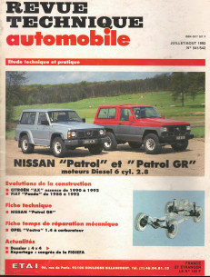 Revue technique Automobile NISSAN Patrol et Patrol Diesel 6 cylindres 2.8 | RTA541/542 |