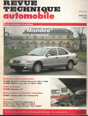 Revue technique Automobile FORD Mondéo Essence 4 cylindres | RTA560 |