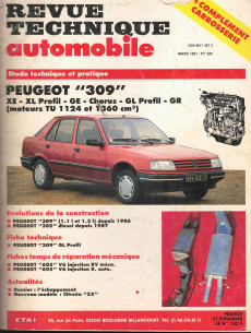 Revue technique Automobile PEUGEOT 309 TU Depuis 1990 | RTA525 |