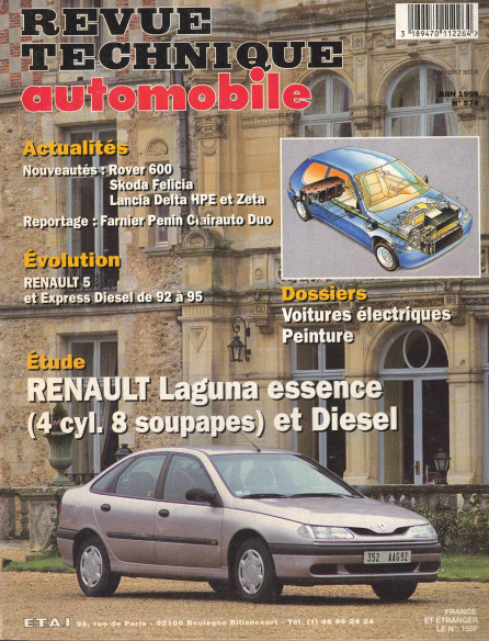 Revue technique Automobile RENAULT Laguna 4 Cylindres Essence et Diesel | RTA574 |