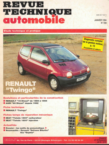 Revue technique Automobile RENAULT Twingo 54ch | RTA558 |