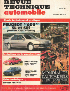 Revue technique Automobile PEUGEOT 605 SL et SRi Essence 4 Cyl. | RTA519 |