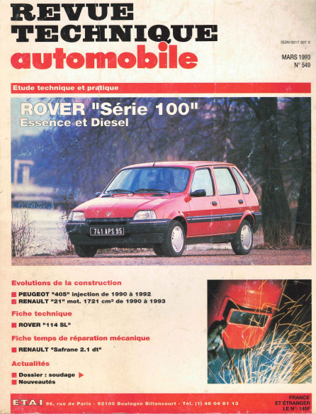 Revue technique Automobile Rover Série 100 Essence et Diesel | RTA549 |