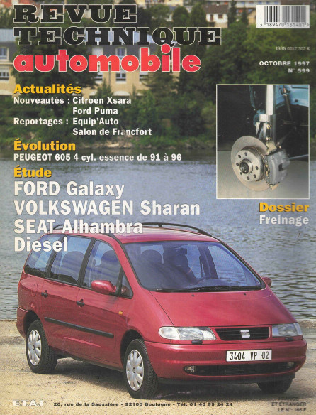 Revue technique Automobile Ford Galaxy Diesel (Alhambra / sharan) | RTA599 |
