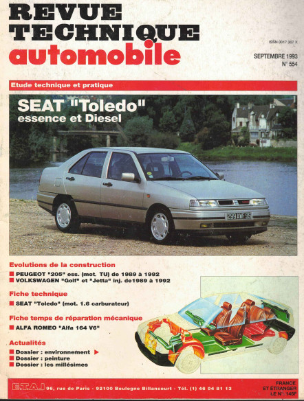 Revue technique Automobile SEAT Toledo Ess et Diesel | RTA554 |