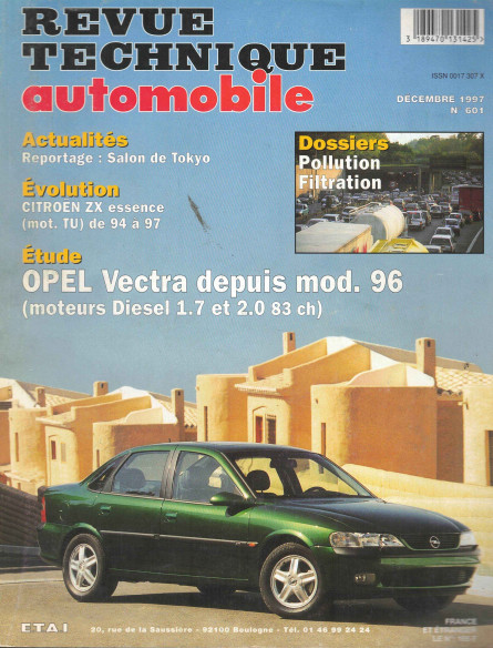 Revue technique Automobile OPEL Vectra Diesel 1.7 et 2.0 83ch | RTA601 |
