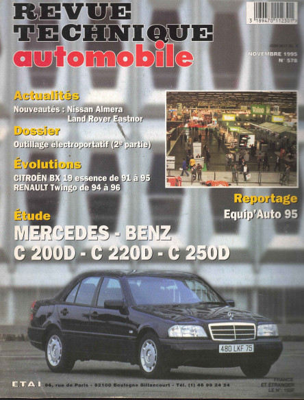 Revue technique Automobile MERCEDES C200 et C250 Diesel | RTA578 |