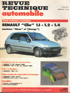 Revue technique Automobile RENAULT Clio 1.1, 1.2 et 1.4 (Cléon et Energy) | RTA523 |