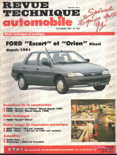 Revue technique Automobile FORD Escort et Orion Diesel Berlines et Break Clipper | RTA532 |