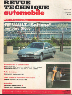 Revue technique Automobile RENAULT Safrane Diesel 2.1 et 2.5l | RTA561 |