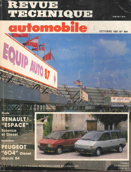 Revue technique Automobile RENAULT Espace Essence et Diesel (J6R et J8S) | RTA484 |